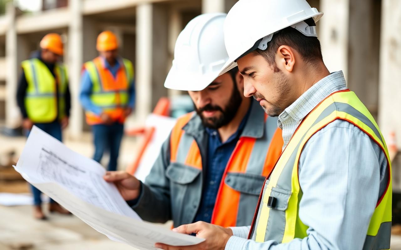 Engineering team on site